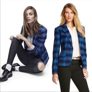 Merona Blue Plaid Blazer | Size 18